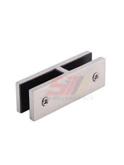 180 Degree Satin Brushed Glass to Glass Stainless Steel Bracket