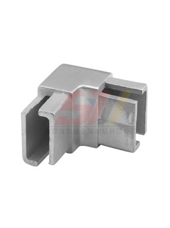 90 Degree Angle Satin Finish Elbow Connector for Square Tube