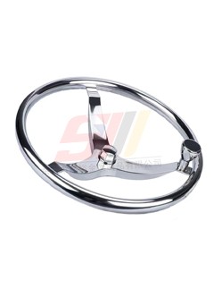 Stainless steel yacht steering wheel
